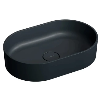 Omnires Servant <strong>Ovo M+</strong> Svart Lava Matt 55x36 cm