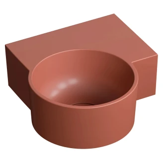 Omnires Veggmontert Servant <strong>Ovo M+</strong> Terrakotta Matt 33x34 cm Høyer