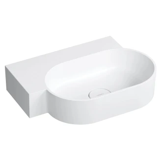 Omnires Veggmontert Servant <strong>Ovo M+</strong> Hvit Matt 55x36 cm Venstre