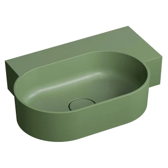 Omnires Veggmontert Servant <strong>Ovo M+</strong> Oliv Matt 55x36 cm Høyer