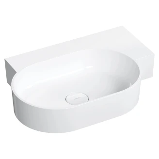 Omnires Veggmontert Servant <strong>Ovo M+</strong> Hvit Blank 64x44 cm Høyer