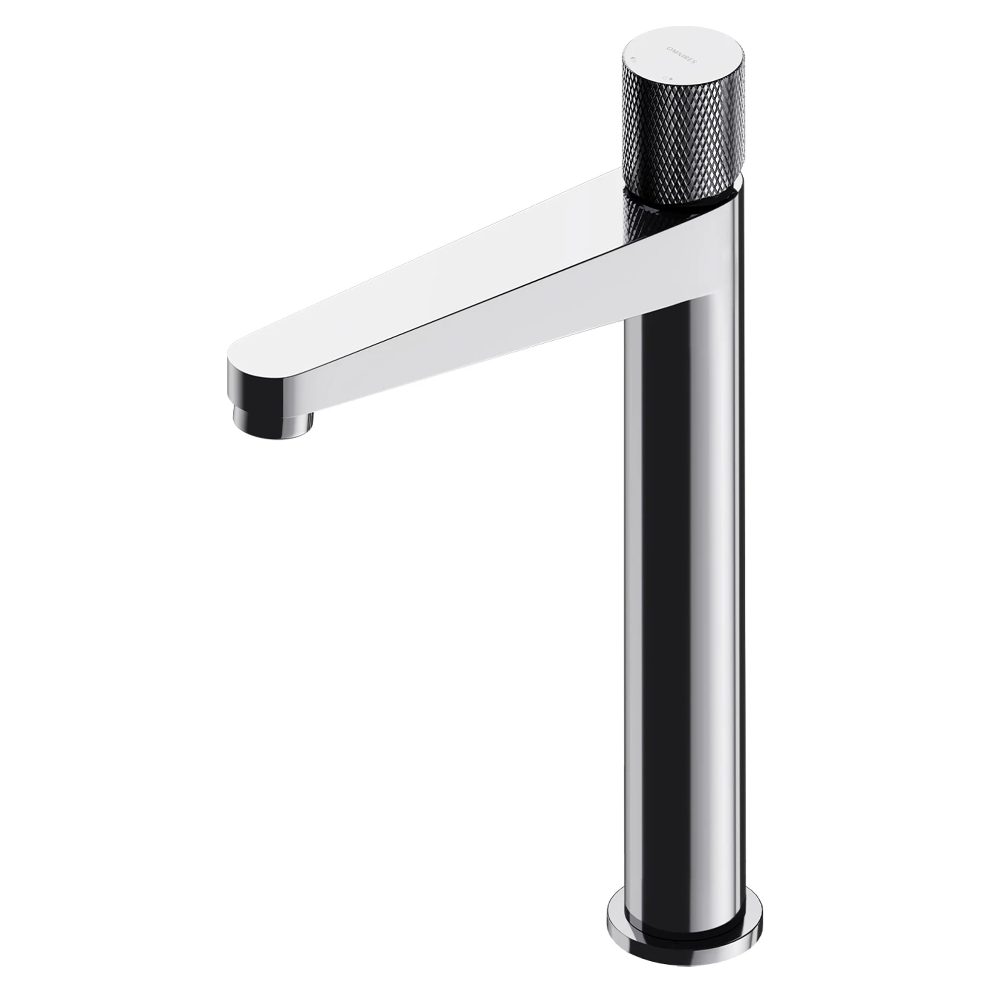 Omnires Servantbatteri Høy Contour Krom Blank