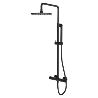Omnires Takdusjsett Contour Antrasitt Matt med Termostat