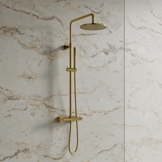 Omnires Takdusjsett Contour Gull Matt med Termostat