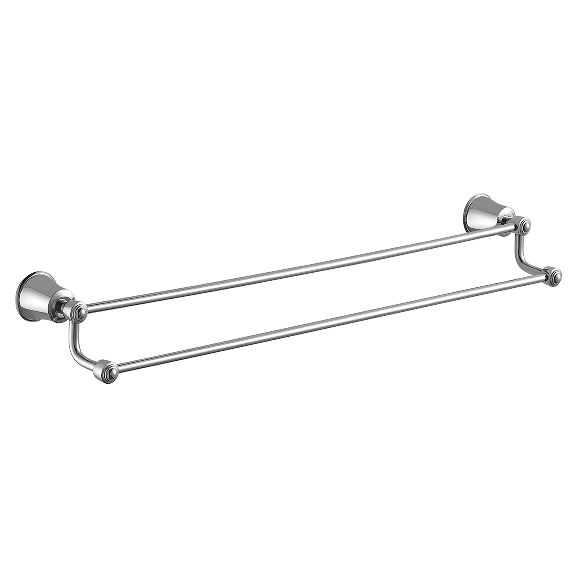 Omnires Dobbel Håndkleholder Art Line Krom Blank 65 cm