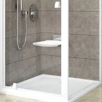 Ravak Dusjkabinett Pivot 90x90 cm Hvit Matt