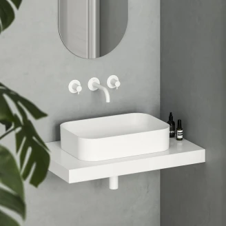 Ravak Servant <strong>Ceramic Slim</strong>  Rektangulær Hvit Matt 55 cm