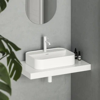 Ravak Servant <strong>Ceramic Slim</strong>  Rektangulær Hvit Matt 55 cm med hylle