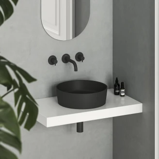 Ravak Servant <strong>Uni Slim</strong>  Rund Svart Matt 40 cm