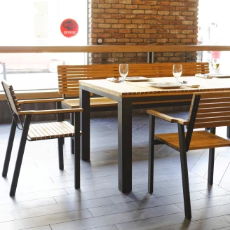 Hagebord <strong>Wildfern</strong>  Tre, Svart 200x100 cm