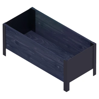 Plantekasse <strong>Florentis</strong>  Sort Træ 78x36 cm