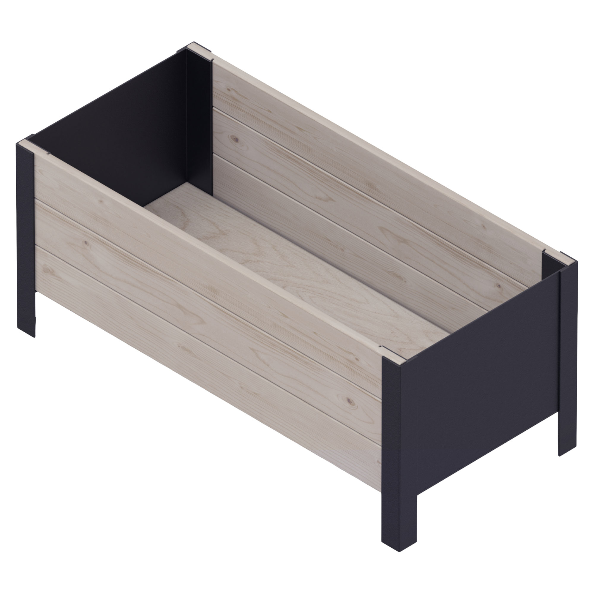 Plantekasse Florentis Grå Tre 78x36 cm