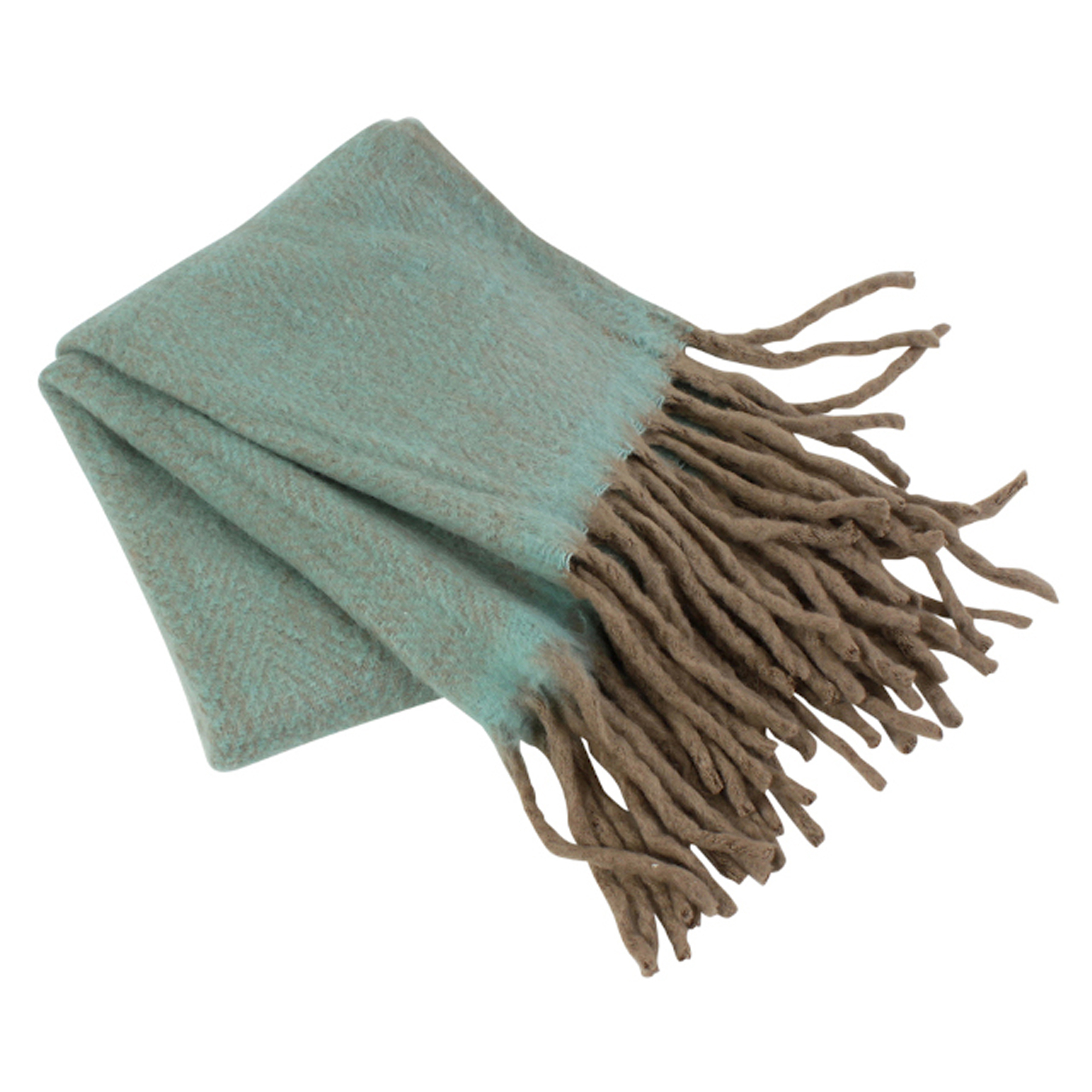 Werner Voss Pledd Mohair Turkis-Brun