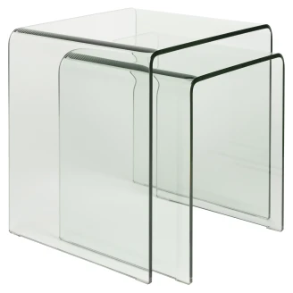 Dutchbone Sett med 2 Sidebord Vetro Transparent