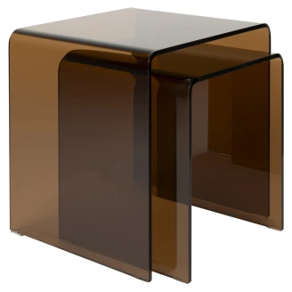 Dutchbone Sett med 2 Sidebord Vetro Brun
