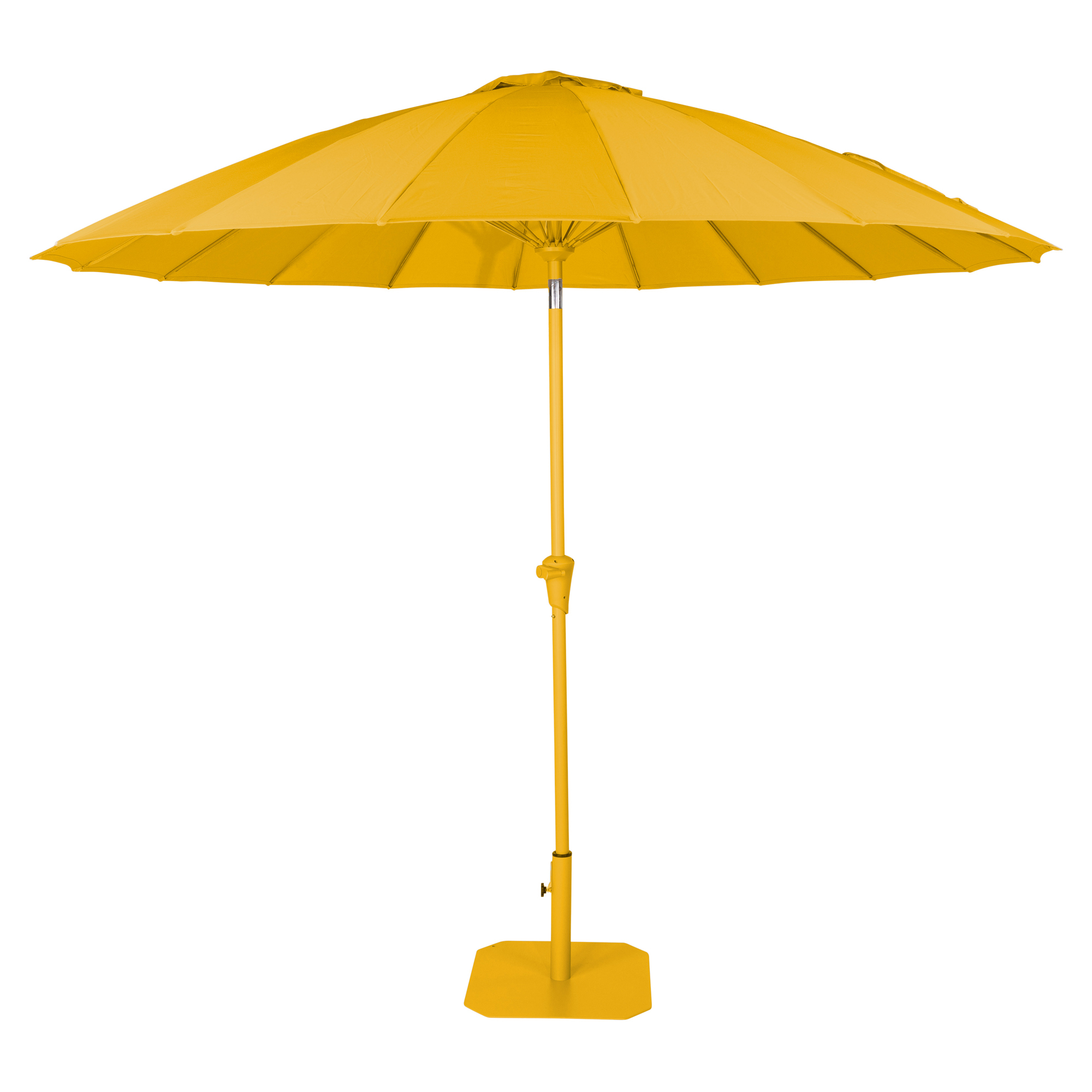 Zuiver Hageparasoll med Fot Sunshine Gul Ø250 cm