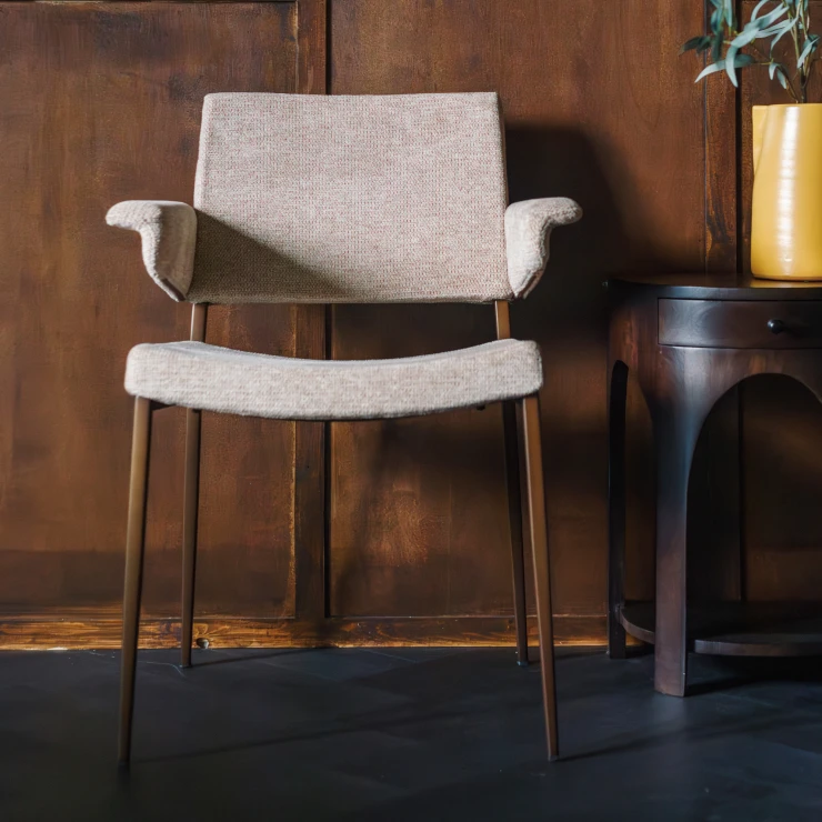 Dutchbone Stol med Armlener Portland Beige