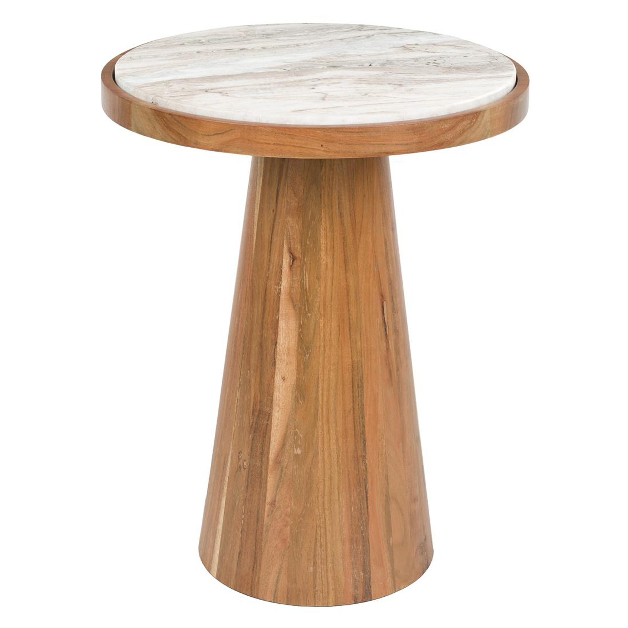 Sidebord Carrara Tre, Marmor Ø40 cm