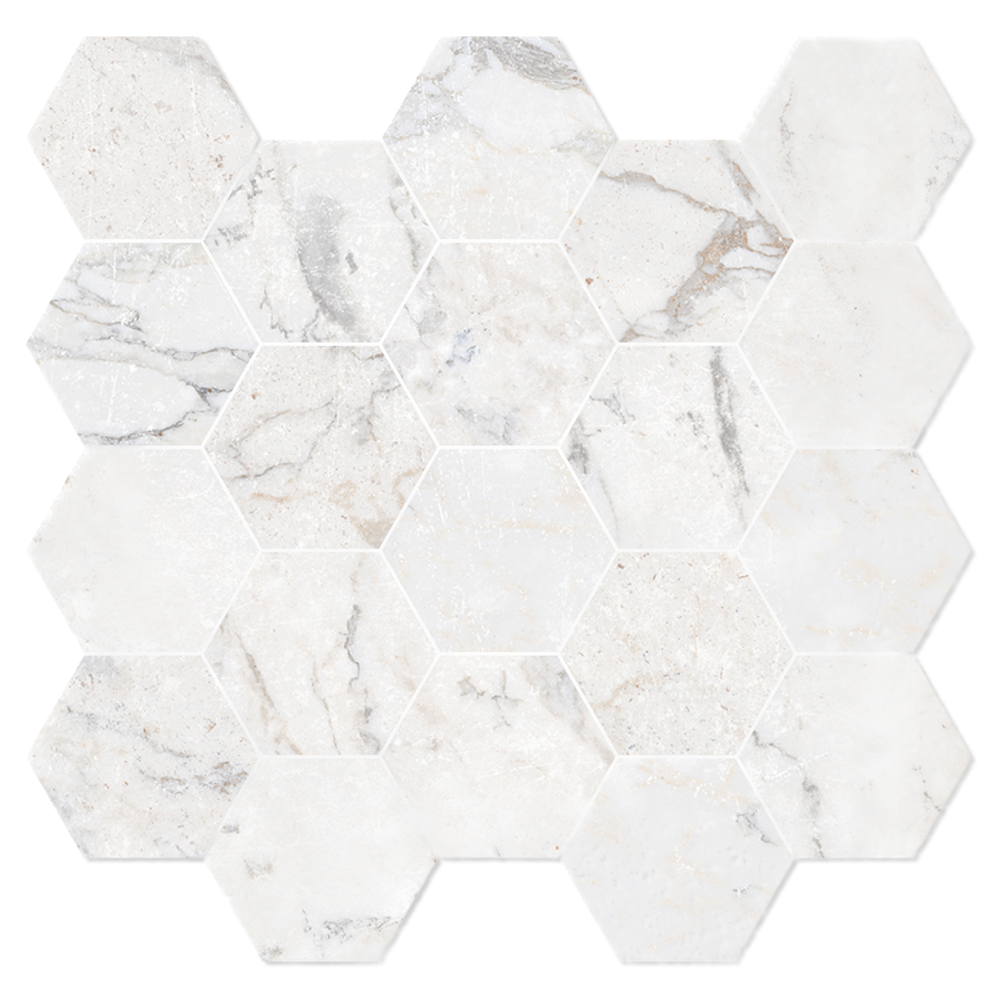 Mosaikk Gulvflis Palatina Hvit Matt 30x30 cm