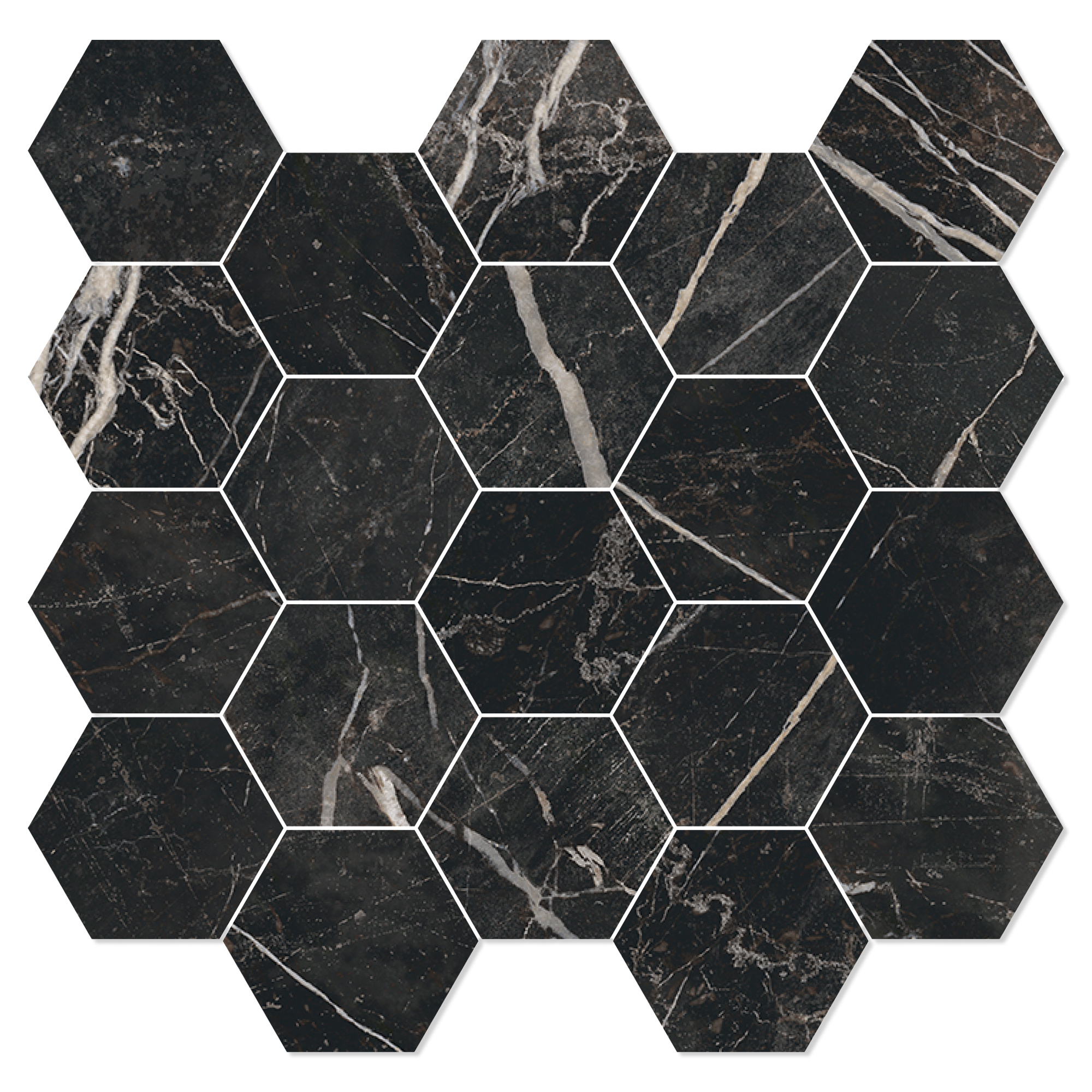 Mosaikk Gulvflis Palatina Svart Matt 30x30 cm