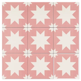 Mainzu Gulvflis <strong>Fired</strong>  Star Pink Matt 20x20 cm