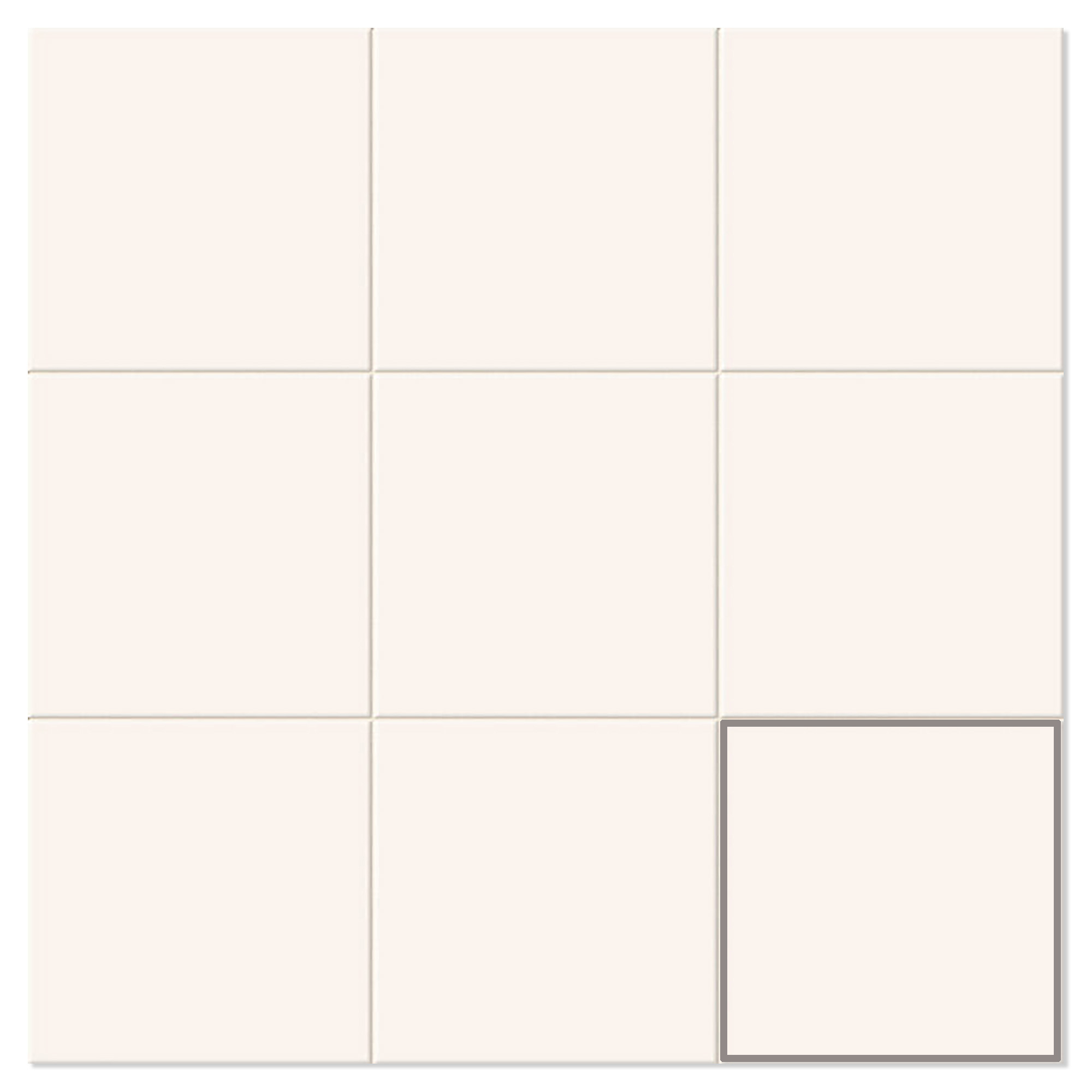 Mainzu Veggflis Chroma Hvit Blank 20x20 cm