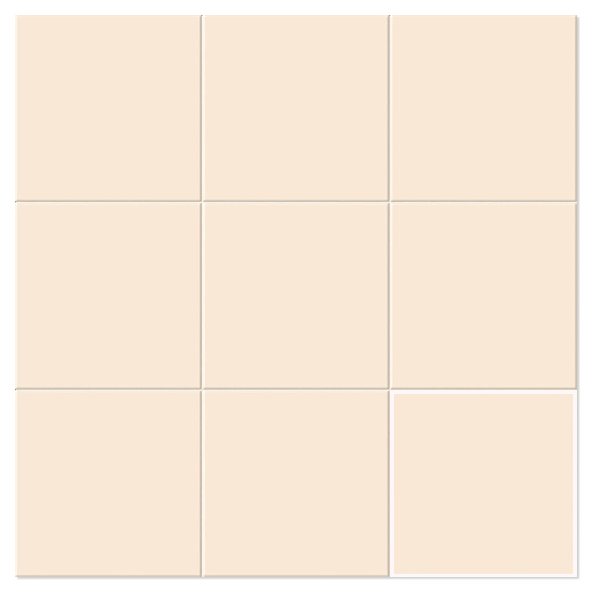 Mainzu Veggflis Chroma Beige Blank 20x20 cm