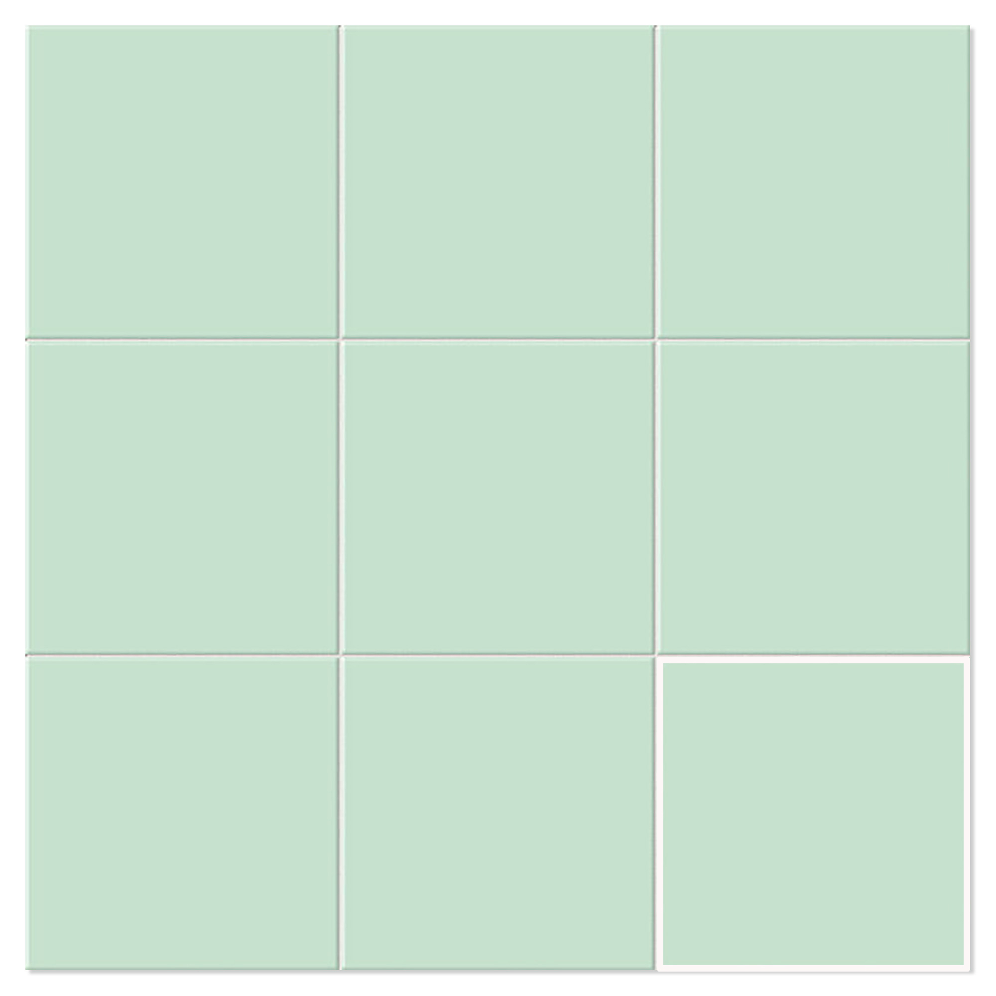 Mainzu Veggflis Chroma Verde Pastel Blank 20x20 cm