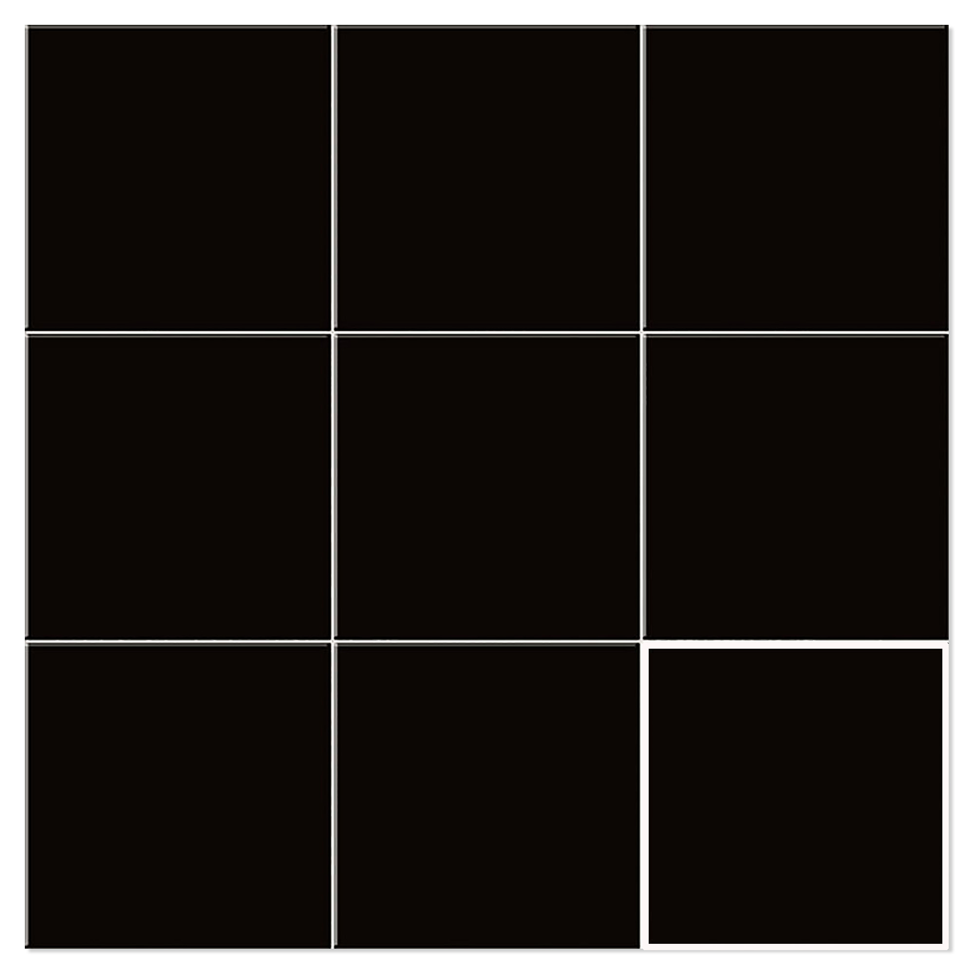 Mainzu Veggflis Chroma Negro Blank 20x20 cm