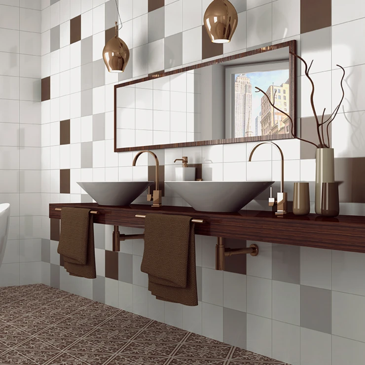 Mainzu Veggflis Chroma Gris Perla Blank 20x20 cm