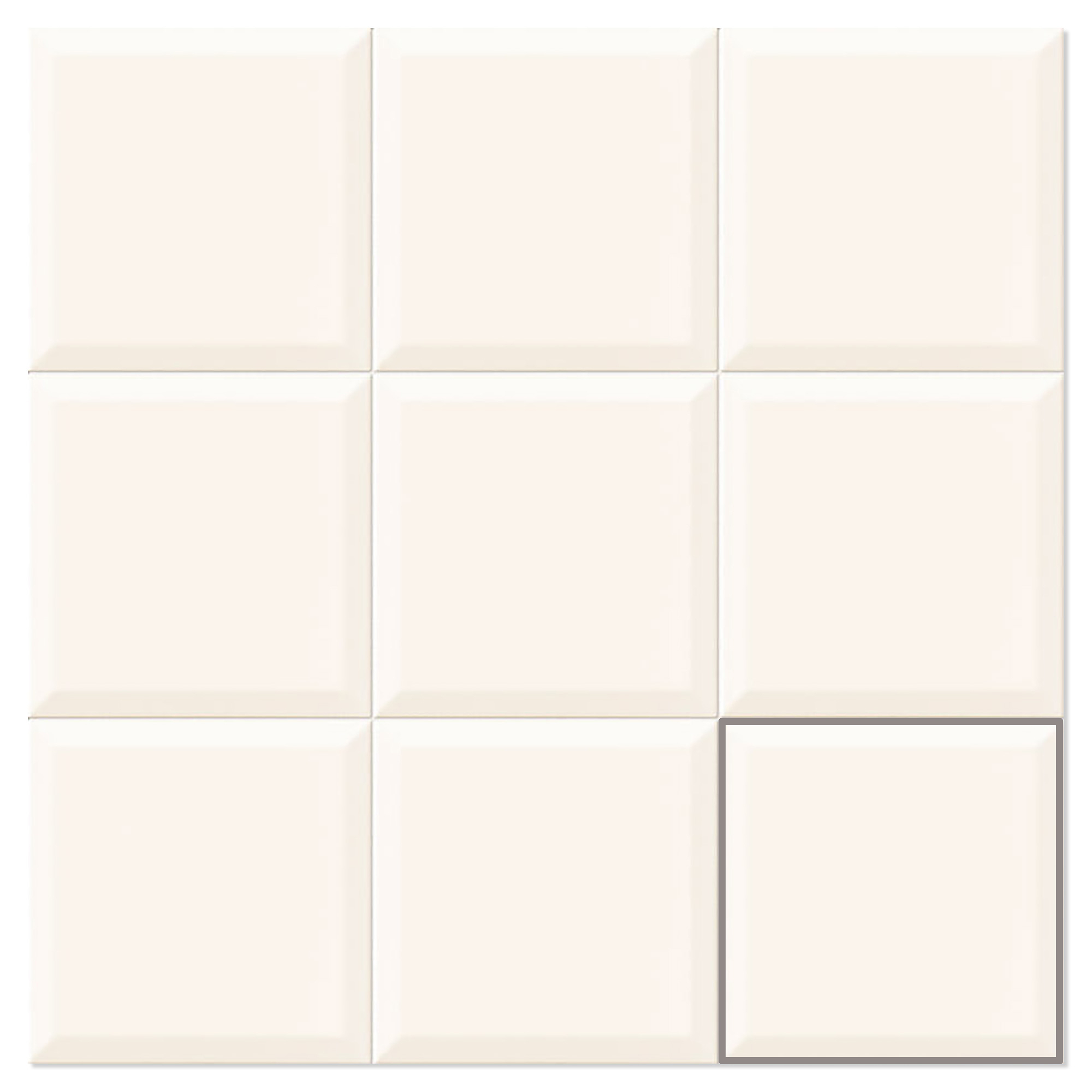 Mainzu Veggflis Chroma Vit Fasat Blank 20x20 cm