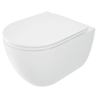 Væghængt Toilet <strong>Round</strong>  Hvid Blank