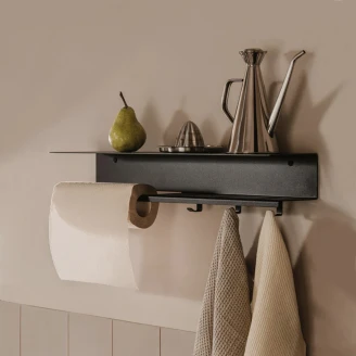 Kjøkkenrullholder <strong>Sommardopp</strong>  60 cm Venstre Svart