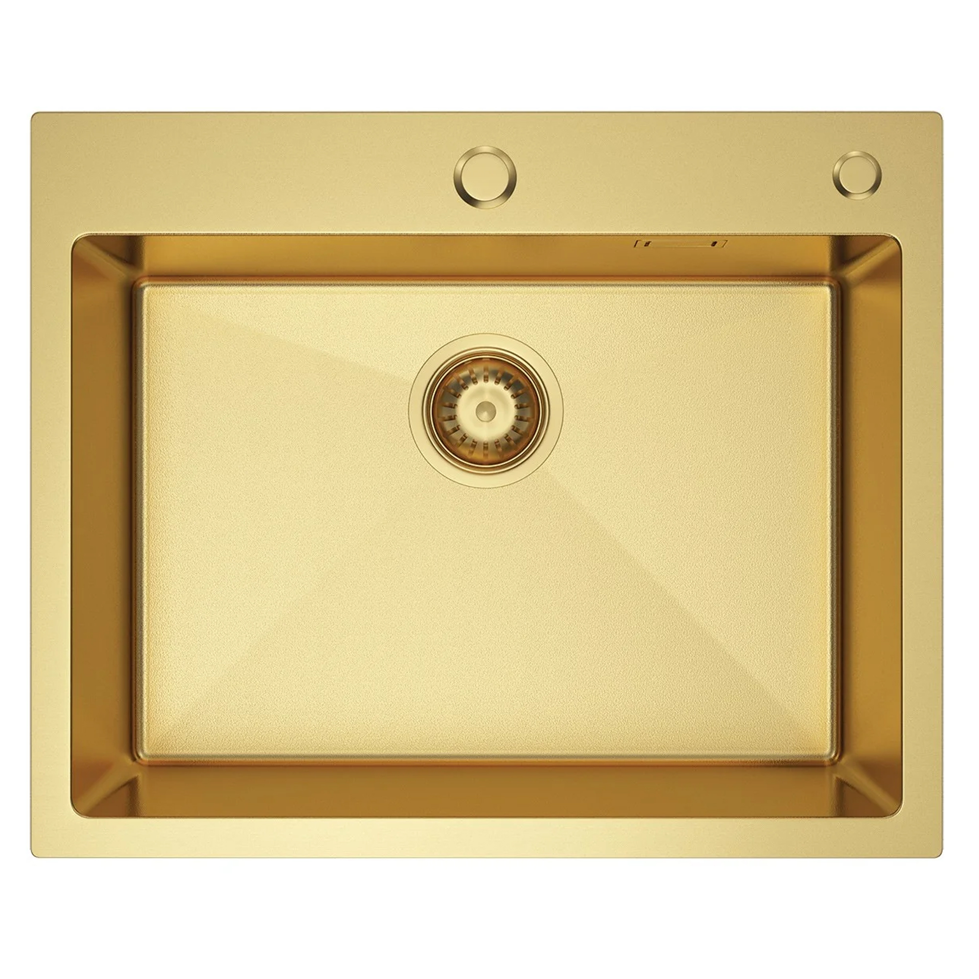 Rustfritt Stål Kjøkkenvask Silvere Gull Matt-Mikrotekstur 55x45 cm med Vannlås