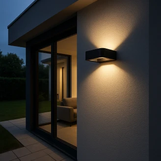 Utendørs Vegglampe <strong>Jolt</strong>  Svart Matt