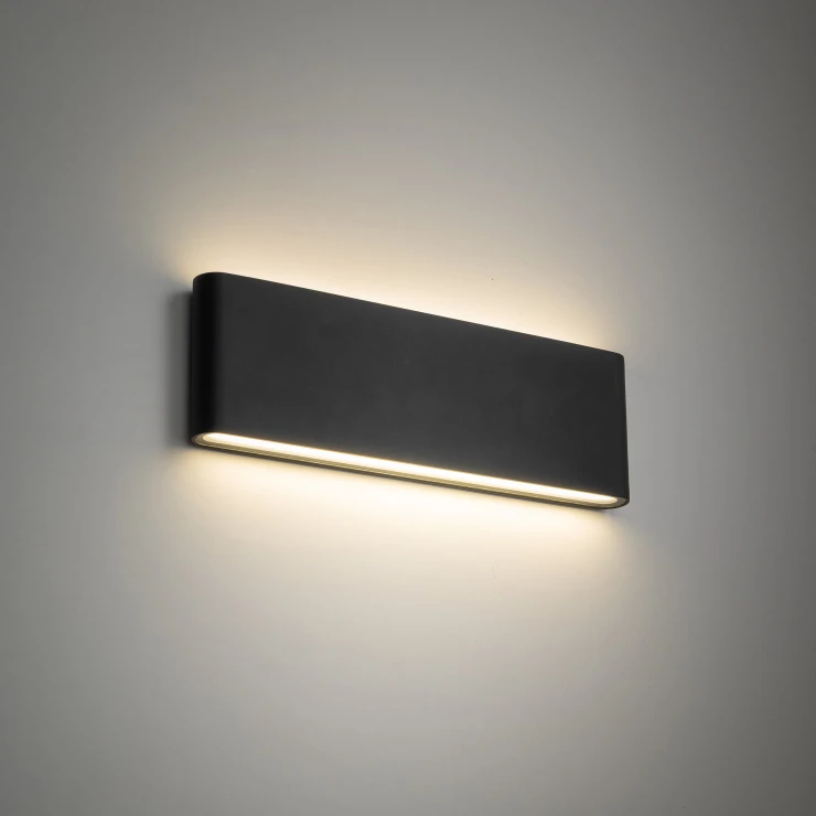 Utendørs Vegglampe L Sundby Grå Matt