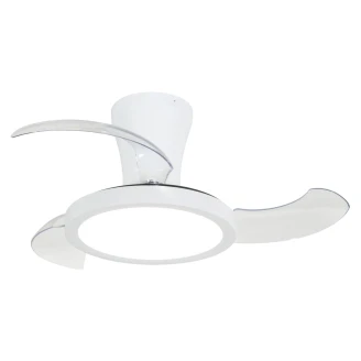 Taklampe med Vifte <strong>Halden</strong>  Hvit Matt