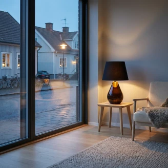 Bordlampe <strong>Flaris</strong>  Svart, Gull Blank