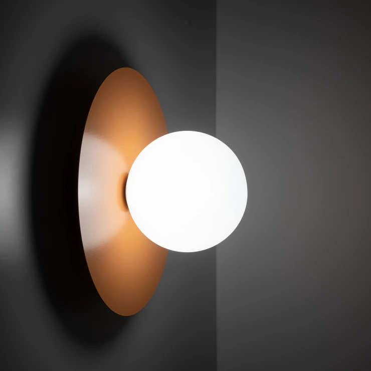 Vegg-/Taklampe Dorian Oransje Matt