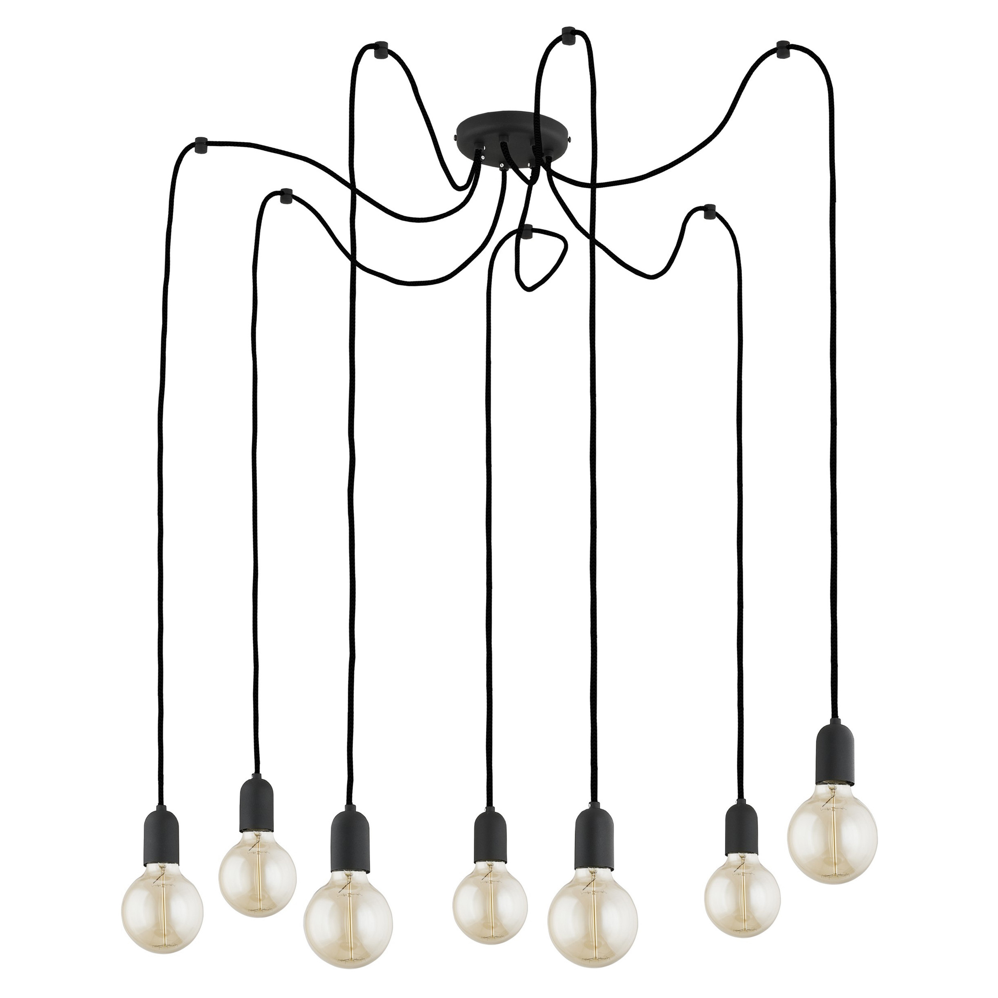 Hengelampe Spider Svart Matt