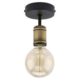 Taklampe <strong>Retro Line</strong>  Svart, Gull Matt