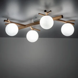 Taklampe Quadra <strong>Duffy</strong>  Hvit, Tre Matt