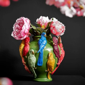 Werner Voss Vase Parrots Grønn