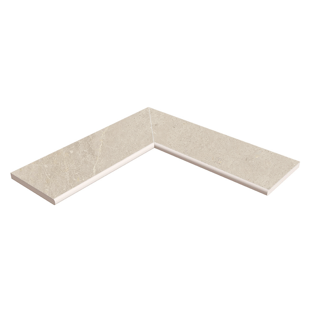 Bassengkant Hjørnesett Gulvflis Empyrio Beige Matt 20x60 cm Tykkelse 20 mm
