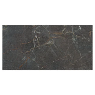 Marmor Gulvflis <strong>Skymning</strong>  Svart-Prikk Matt-Blank 60x120 cm