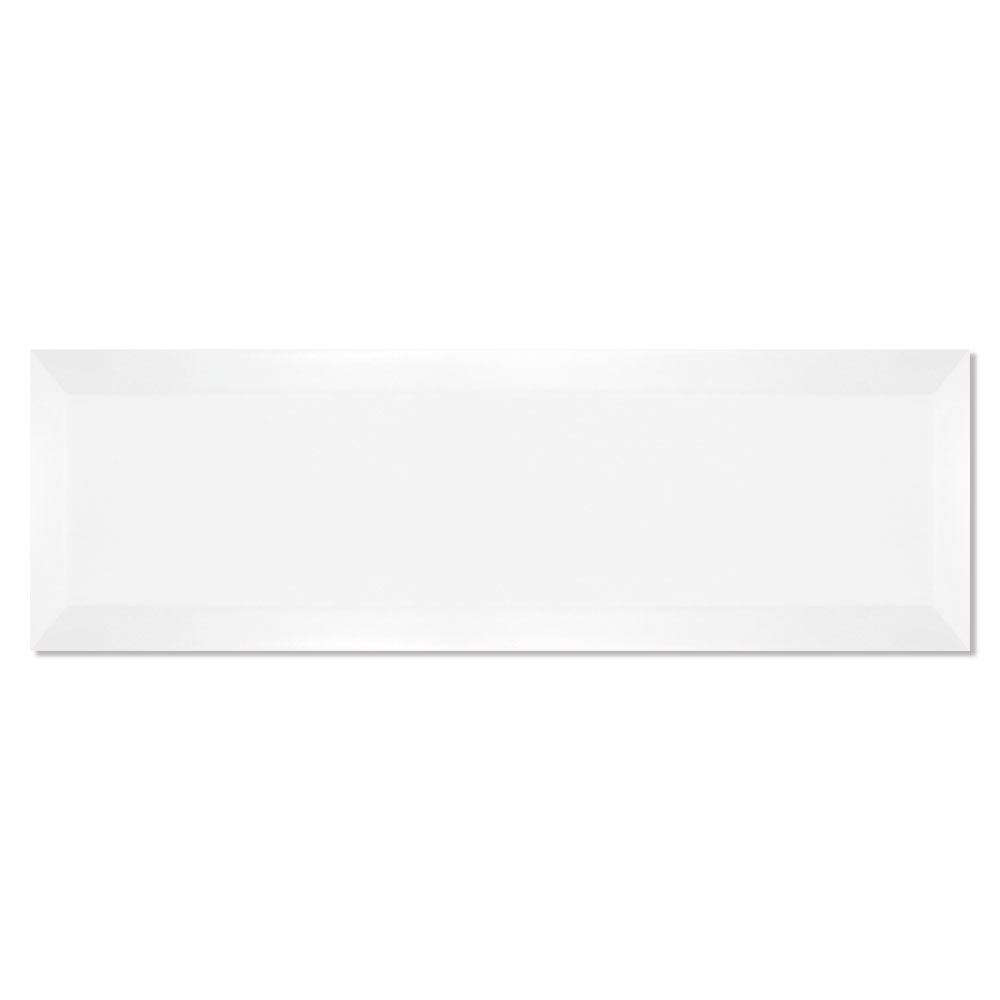 Veggflis Metro Fasat Hvit Matt 10x30 cm