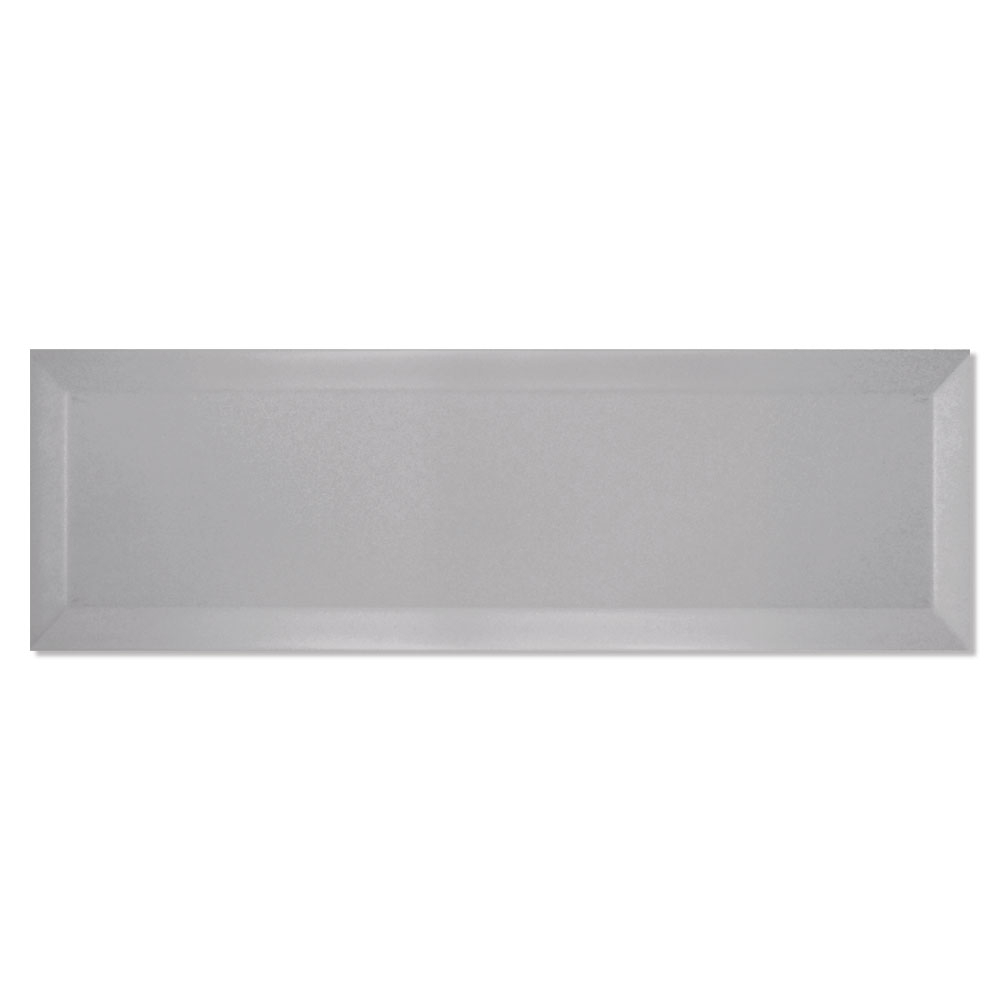 Veggflis Metro Fasat Lys Grå Matt 10x30 cm