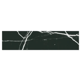 Marmor Gulvflis <strong>Rosendal</strong>  Svart Matt 6x25 cm