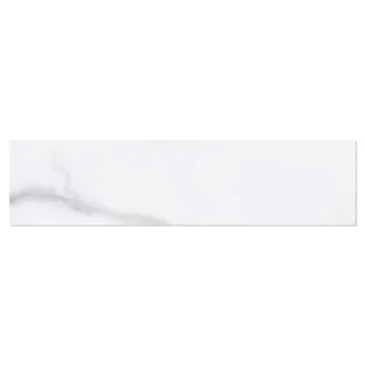 Marmor Gulvflis <strong>Rosendal</strong>  Hvit Matt 6x25 cm