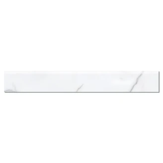 Gulvsokkel Gulvflis <strong>Rosendal</strong>  Hvit Matt 8x60 cm